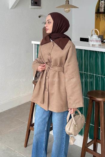 Mink Normal Neck Long Arm Elastan Polyester Jacket