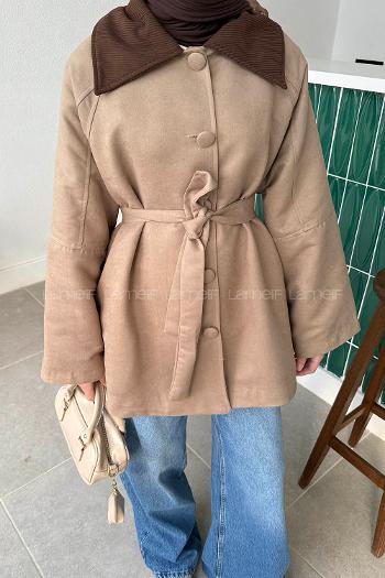 Mink Normal Neck Long Arm Elastan Polyester Jacket