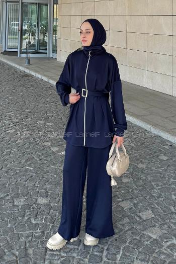 Lamelif Belden Oturtmalı Oysho Takım Lacivert