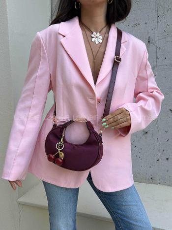 Lamelif Betty Süet Model Charm Hediyeli Kadın El Ve Omuz Çantası