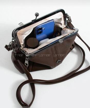 Brown With Suspenders Skin Hand Bag Arm Bag Bag