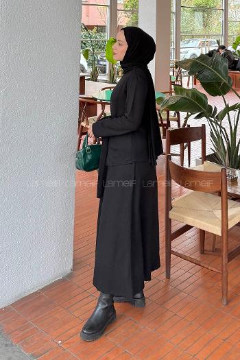 Lamelif Belden Oturtmalı Oysho Takım Siyah