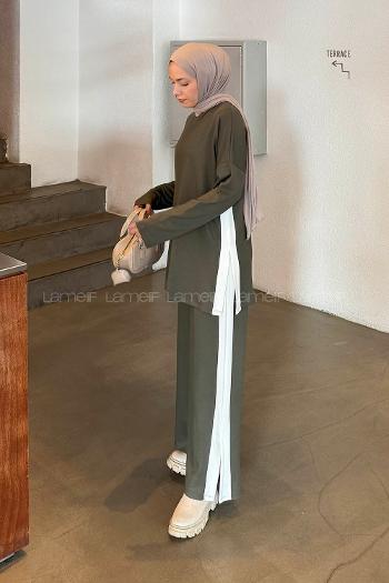 Lamelif Biyeli İkili Takım Haki