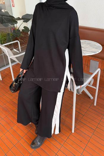 Lamelif Biyeli İkili Takım Siyah