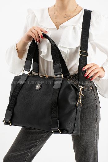 Black Buckle Skin Hand Bag Bag