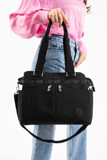 Lamelif San Morris Kadın Siyah Çapraz Ve Omuz Askılı Çanta
