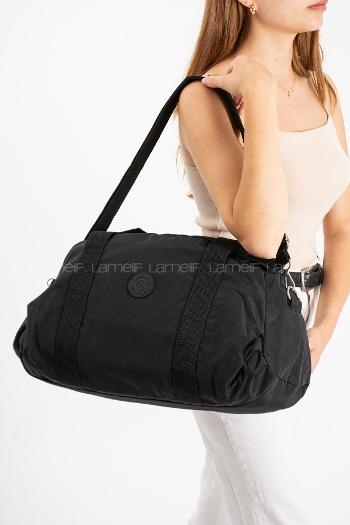 Lamelif San Morris Unisex Büyük Boy Krinkıl Kumaş Çapraz Askılı Spor ve Seyahat Çantası