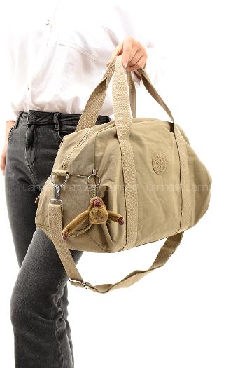 Lamelif San Morris Unisex Büyük Boy Krinkıl Kumaş Çapraz Askılı Spor ve Seyahat Çantası