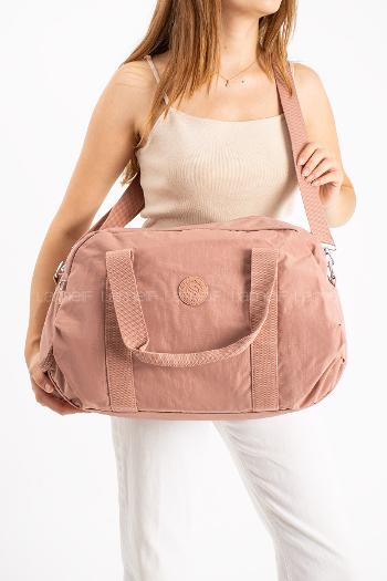 Lamelif San Morris Unisex Büyük Boy Krinkıl Kumaş Çapraz Askılı Spor ve Seyahat Çantası