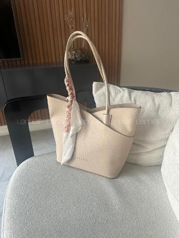 Fular Detaylı Yavrulu El   ve Omuz Çantası