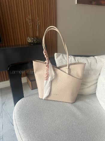 Fular Detaylı Yavrulu El   ve Omuz Çantası