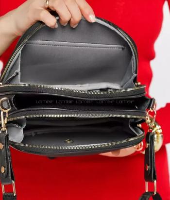 Black With Zipper Skin Hand Bag Bag