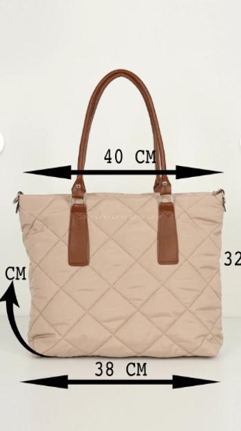 Beige With Zipper Skin Hand Bag Bag
