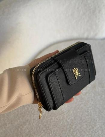 Black Buckle Skin Hand Bag Bag