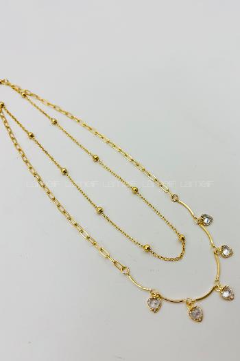 Gold Gold Straight Necklace