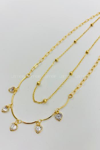 Gold Gold Straight Necklace