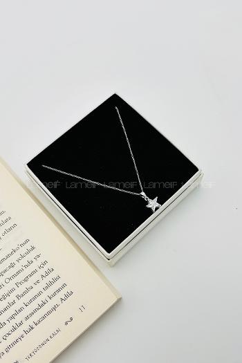 Silver Gold Straight Necklace