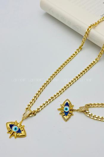 Lamelif Gold Nazar Kolye