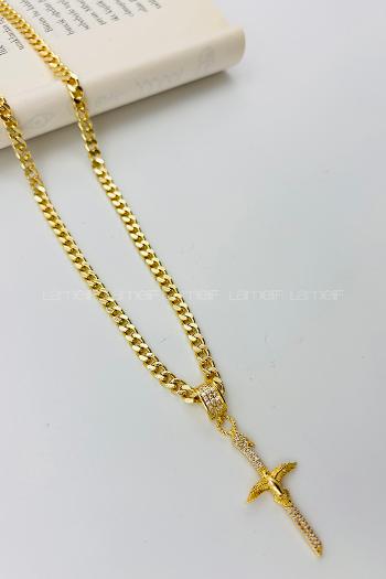 Lamelif Gold Zümrüdü Anka Kuşu Kolye