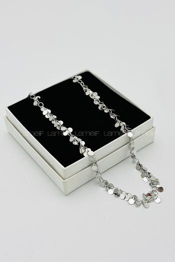 Silver Silver Straight Necklace