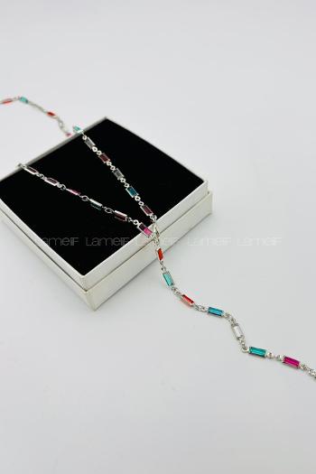 Silver2 Silver Ovoid Necklace