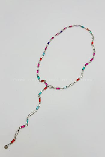 Silver2 Silver Ovoid Necklace