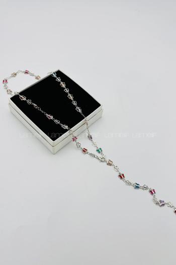 Silver-1 Silver Ovoid Necklace