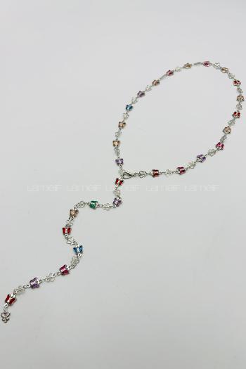 Silver-1 Silver Ovoid Necklace