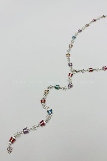 Silver-1 Silver Ovoid Necklace