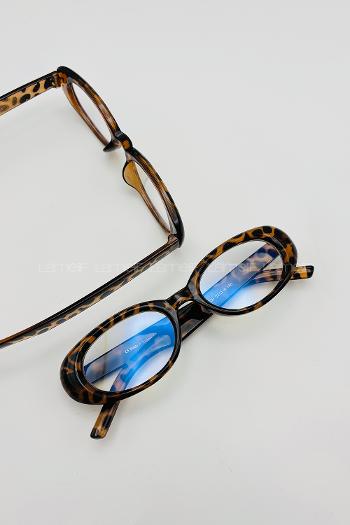 Lamelif July Leopar Çerçeve Şeffaf İmaj Gözlük