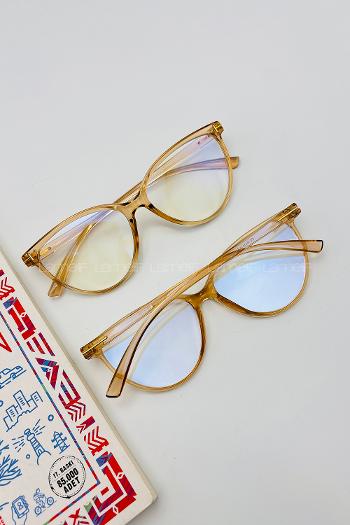 Lamelif Kedy Bal Rengi Çerçeve Şeffaf Gözlük