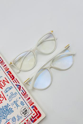 Lamelif Kedy Beyaz Çerçeve Şeffaf Gözlük