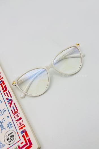 Lamelif Kedy Beyaz Çerçeve Şeffaf Gözlük