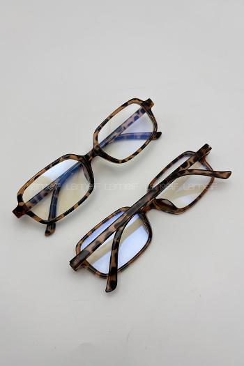 Lamelif Sisy Leopar Çerçeve Şeffaf Gözlük