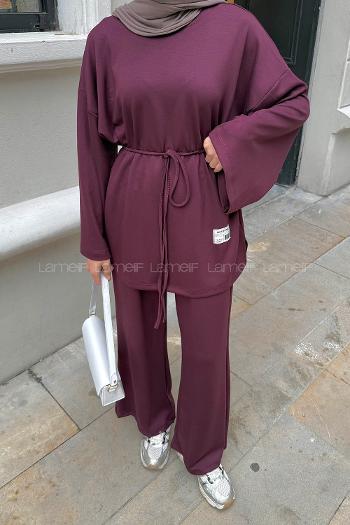 Lamelif Oysho Armalı İkili Takım Bordo