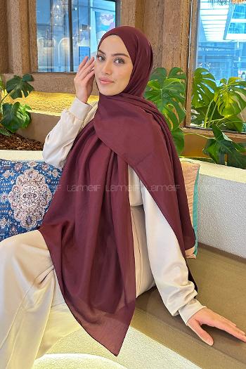 Lamelif Brisa Vual Şal Acı Bordo