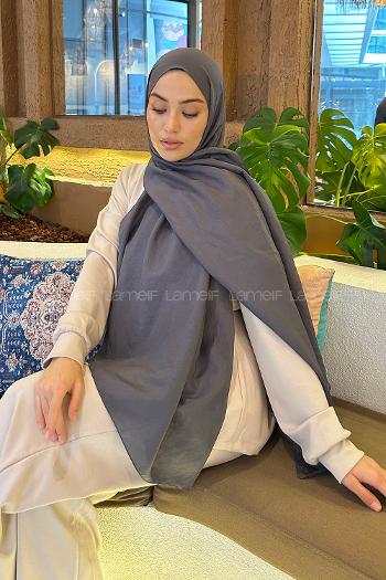 Lamelif Brisa Vual Şal Antrasit