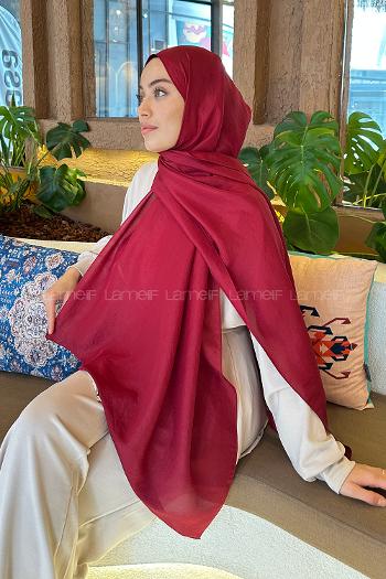 Lamelif Brisa Vual Şal Bordo