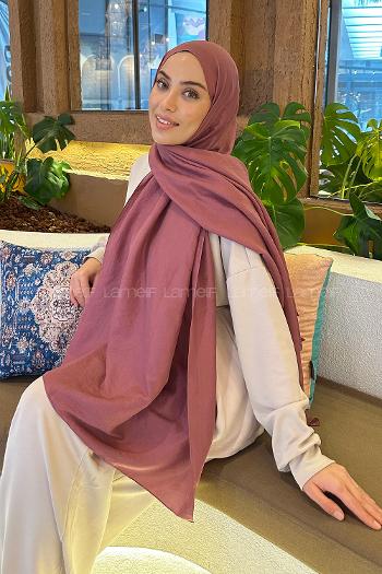 Lamelif Brisa Vual Şal Gül Kurusu