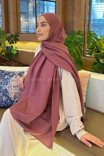 Lamelif Brisa Vual Şal Gül Kurusu