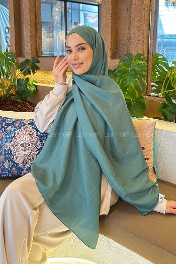 Lamelif Brisa Vual Şal Koyu Çağla Yeşili