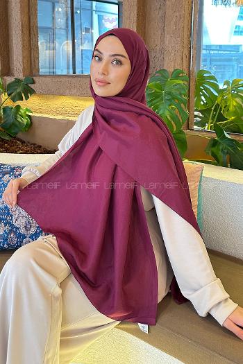 Lamelif Brisa Vual Şal Mürdüm