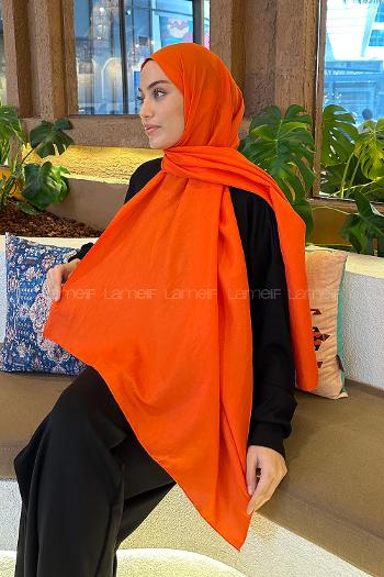 Lamelif Brisa Vual Şal Oranj