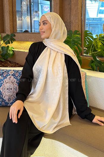 Lamelif F Desen Janjan Jakar Şal Bej