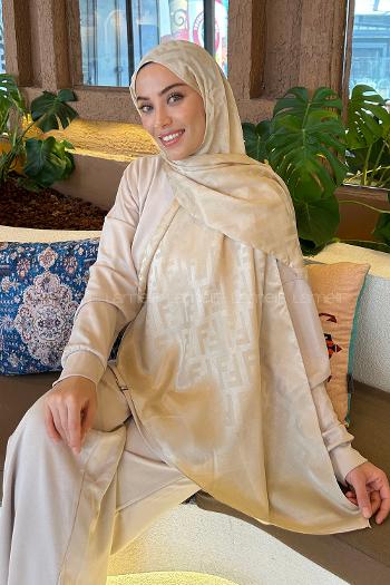 Lamelif F Desen Janjan Jakar Şal Camel