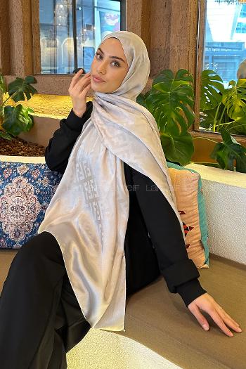 Lamelif F Desen Janjan Jakar Şal Vizon