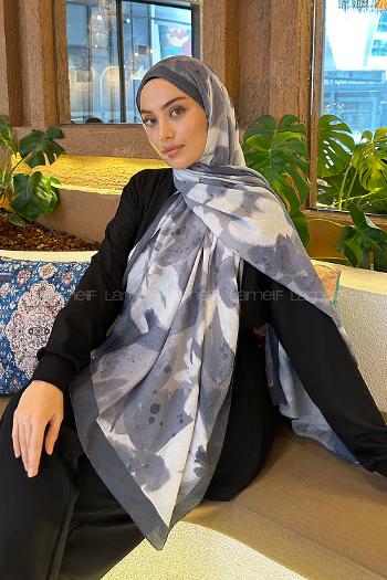 Indigo Cotton Fabric Flowering Shawl