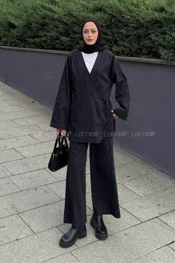 Smoked V Neck Long Arm Denim Regular Trousers Denim Suit