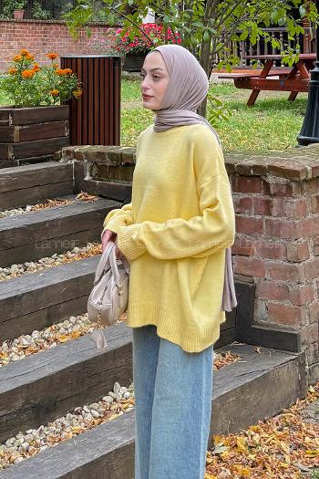 Yellow Crew Neck Long Arm Jumper