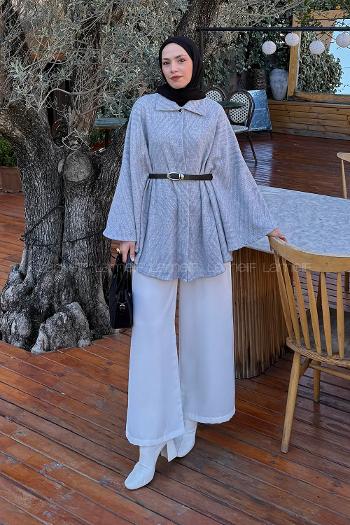 Lamelif Kemerli Panço Gri